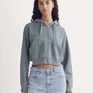 Everlane x The Laufey Foundation Cropped Full-Zip Hoodie | Vintage Indigo