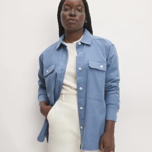 The Classic Cotton Flannel Shirt | Heathered Heritage Blue