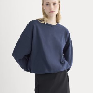 Lightweight Terry Bubble Sweatshirt | Navy