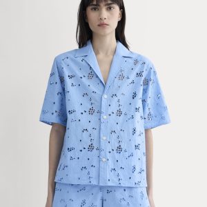 The Eyelet Camp Shirt | Sky Blue