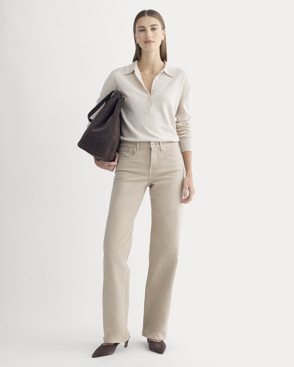 The Column Jean | Garment-Dyed Tan | 33 Inseam
