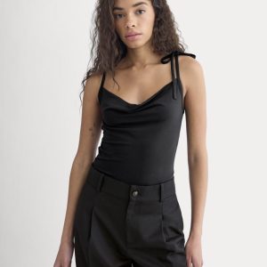 Tie-Shoulder Tank | Black