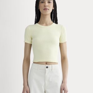 The '90s Rib Tee | Light Yellow