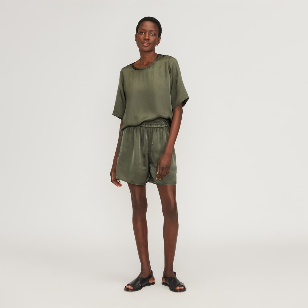 The Satin Relaxed Tee | Kalamata - Image 5