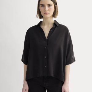 The Short-Sleeve Square Shirt in Butterlite | Black