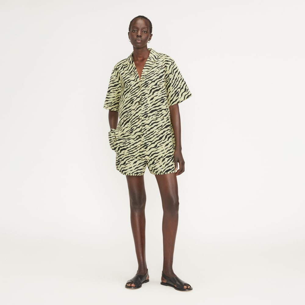 The Poplin Shirt | Pale Yellow Tiger Stripe - Image 5