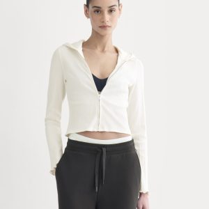 Lounge Rib Hoodie | Bone