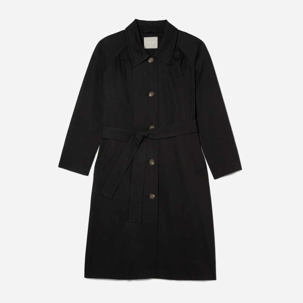 The Gathered Drape Trench | Black - Image 2
