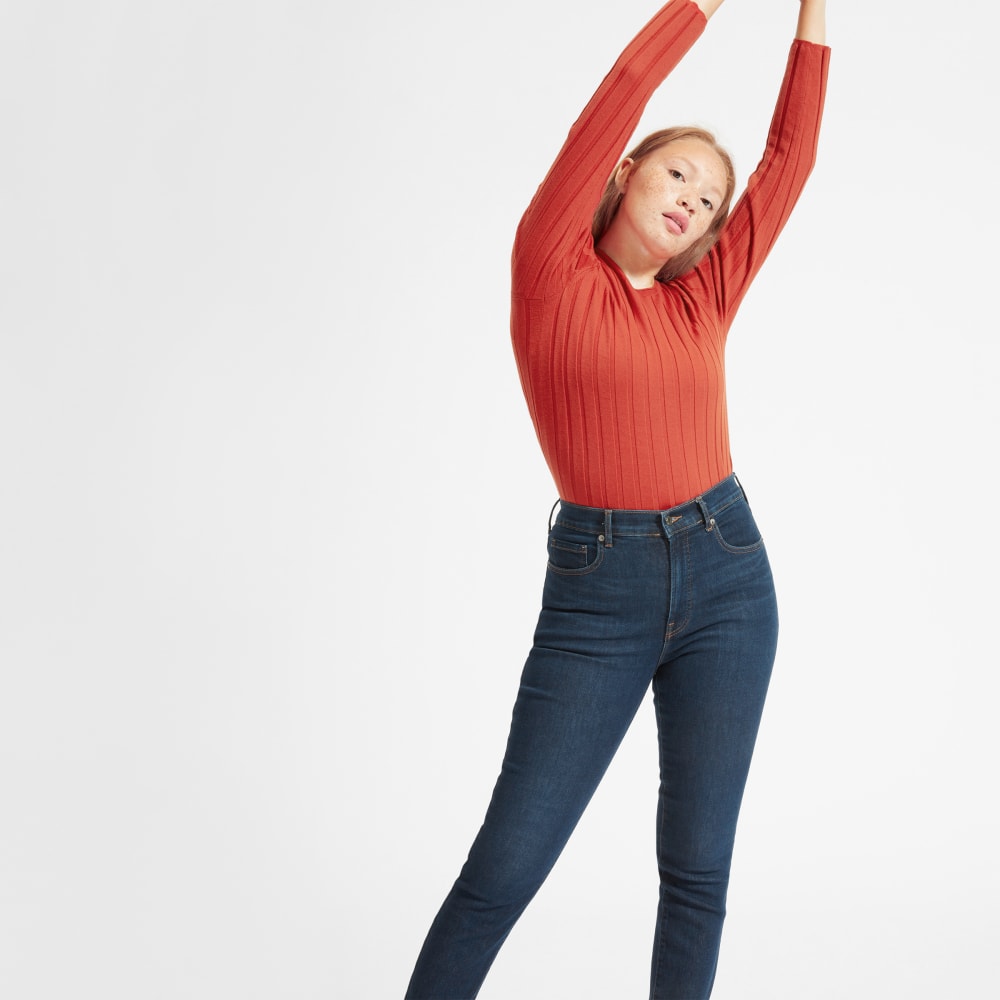 The Authentic Stretch High-Rise Skinny | Dark Blue Wash | 28.5 Inseam - Image 4