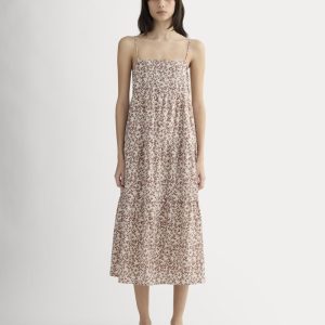 The Gauze Tiered Dress | Natural / Rose Dusk Floral
