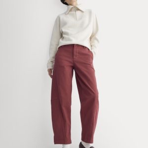 Twisted Seam Barrel Pant | Henna Red