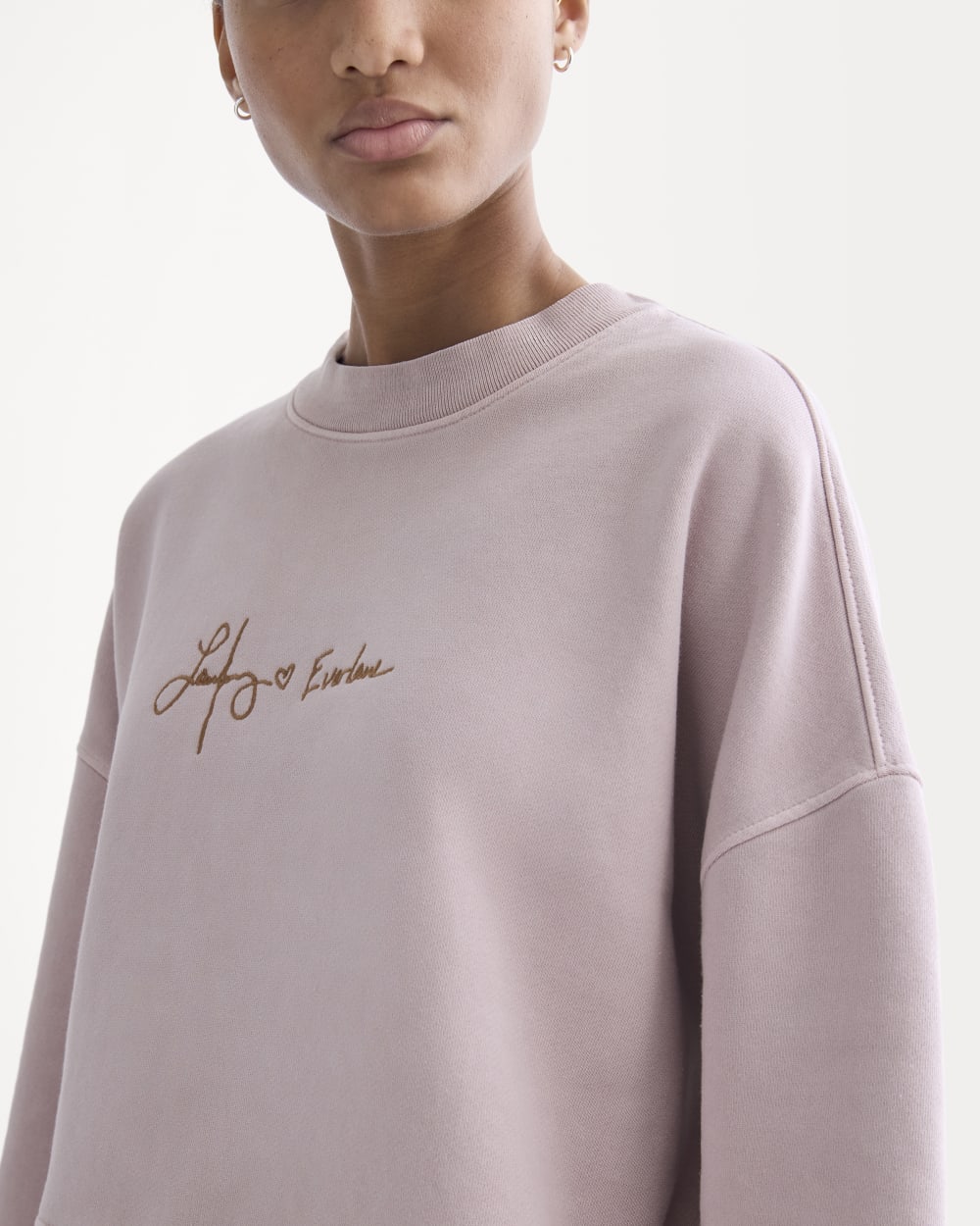 Everlane x The Laufey Foundation Cropped Sweatshirt | Burnished Lilac - Image 4
