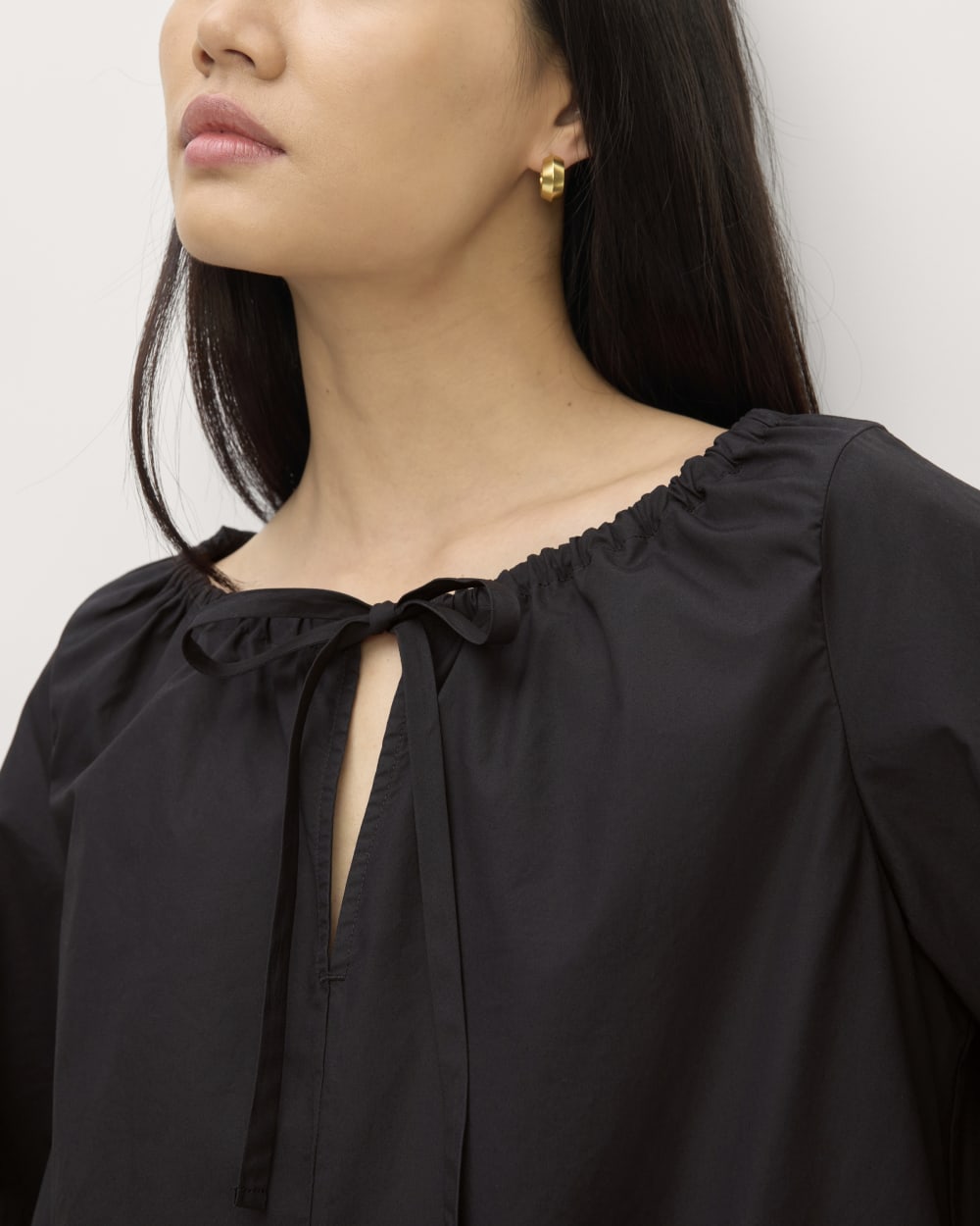 The Supima? Puff-Sleeve Dress | Black - Image 3