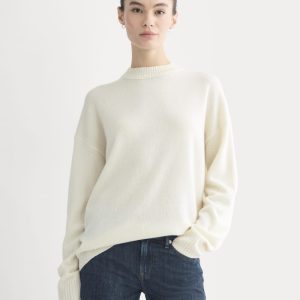 Cashmere Boyfriend Sweater | Snow