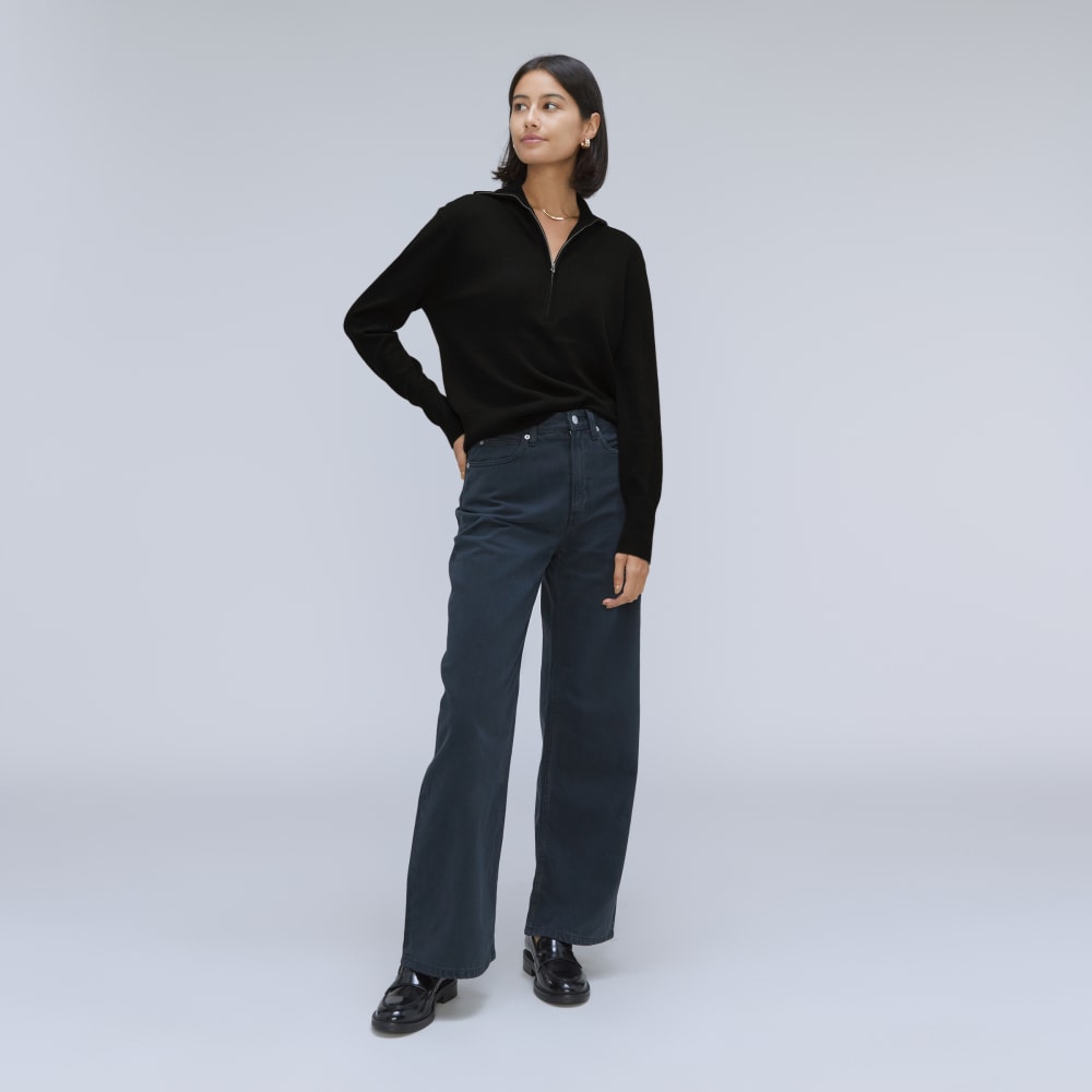 The Luxe Merino Half-Zip Sweater | Black - Image 6
