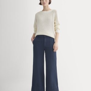 Seamed Wide-Leg Pant | Navy