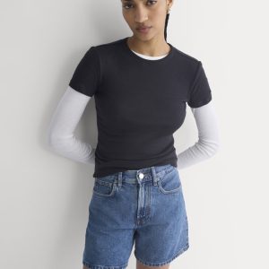 Way-High® A-Line Denim Short | Ocean