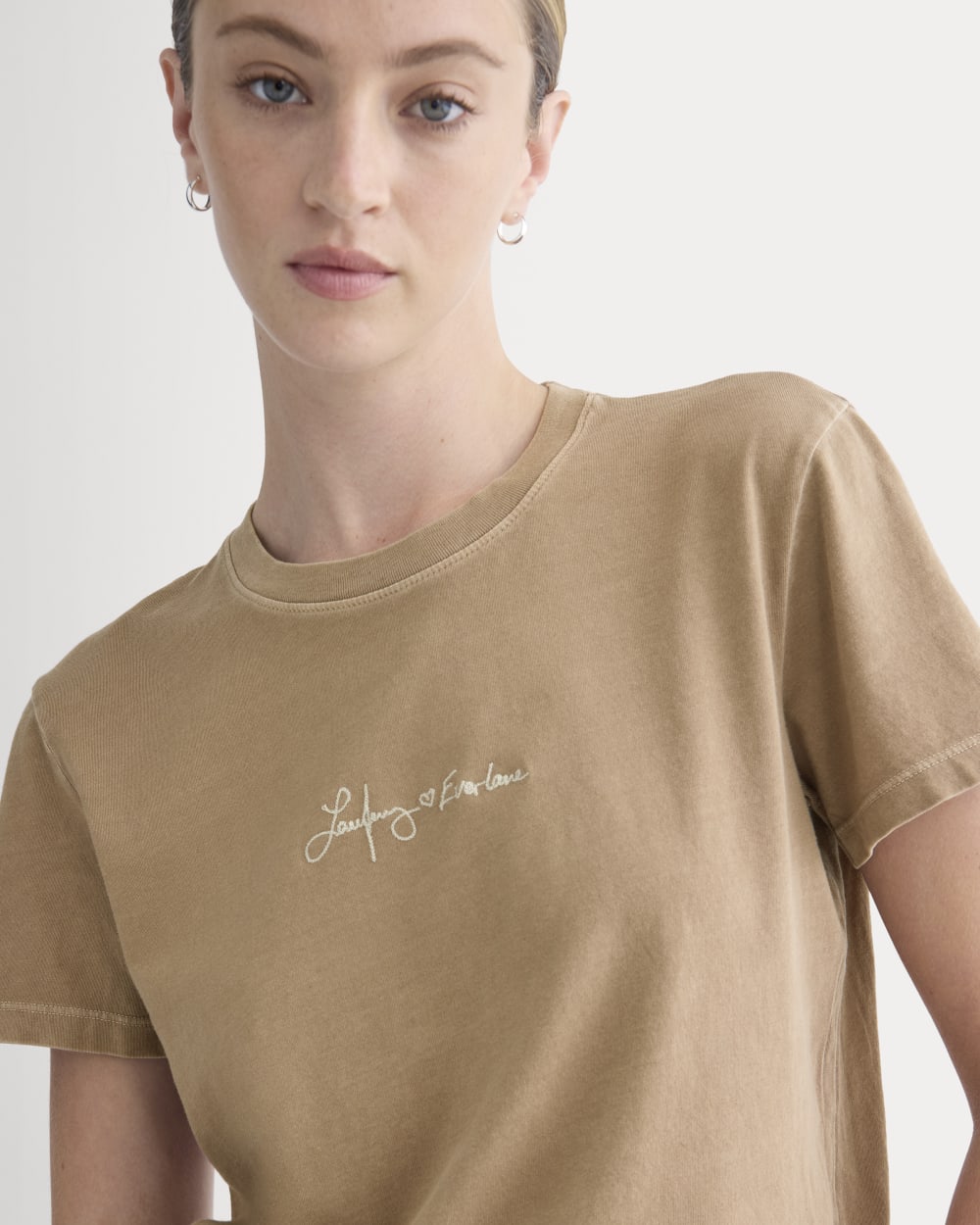 Everlane x The Laufey Foundation Box-Cut Tee | Weathered Clay - Image 4