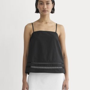 The Lace Trim Tank | Black