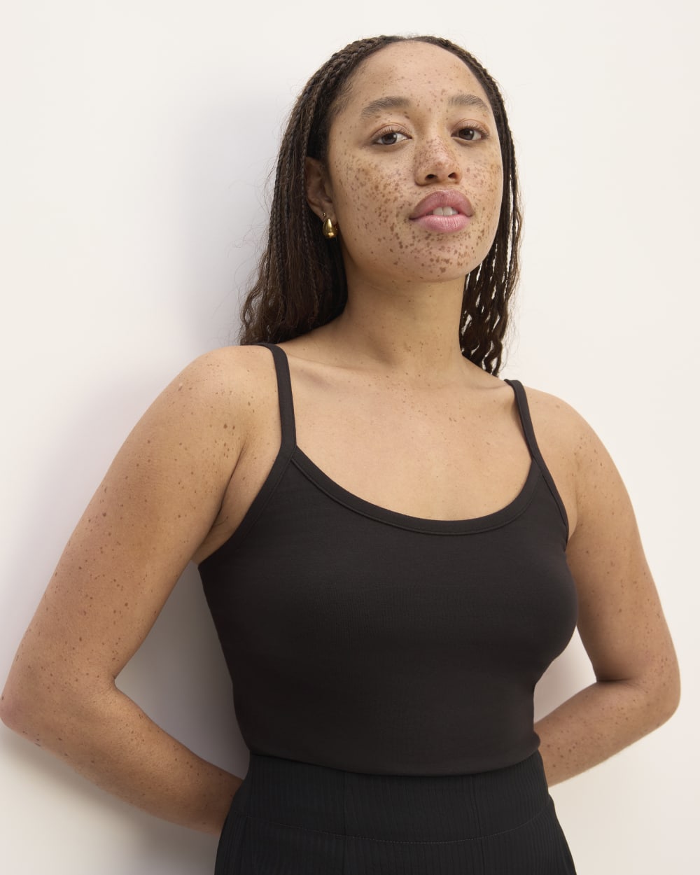 The Supima® Form Spaghetti Strap Cami | Black - Image 3