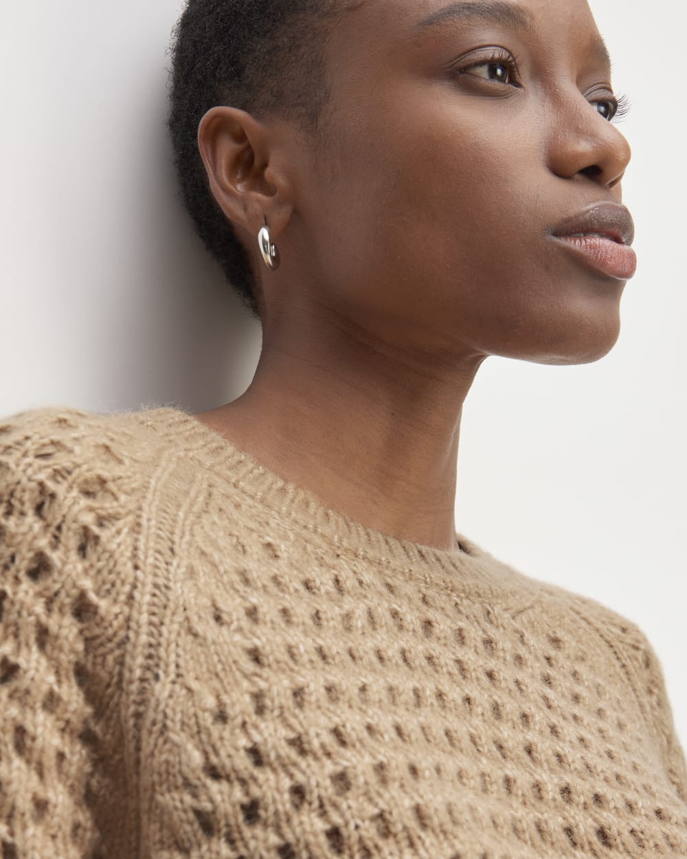 The Cloud Oversized Textured Crew | Tiger's Eye - Image 4