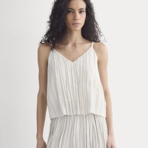 Crinkle Trapeze Tank | Birch