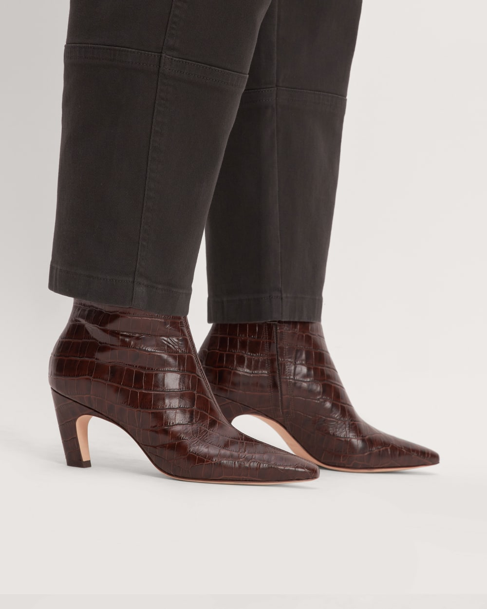 The Short Banana Boot | Brown Crocodile - Image 2