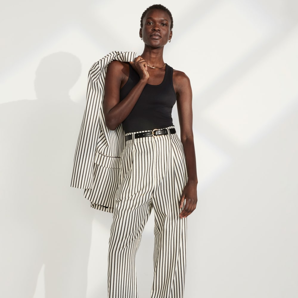 The Pima Micro-Rib U-neck Tank | Black - Image 7