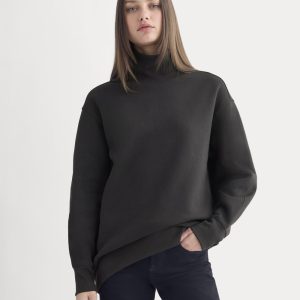 Luxe Fleece Turtleneck | Black