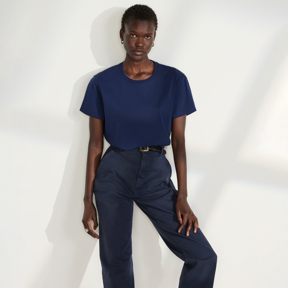 The Box-Cut Tee in Essential Cotton | Ocean Cavern | No Pocket - Image 7