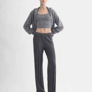 Lounge Rib Pant | Heathered Soot