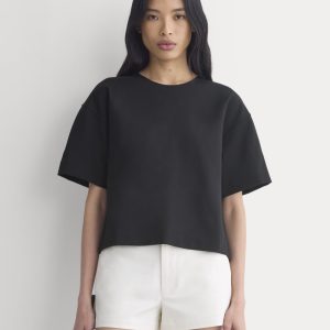 Ponte Oversized Tee | Black