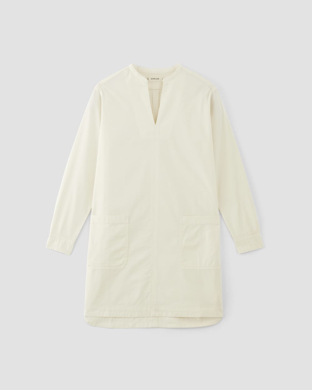The Long-Sleeve Utility Mini Dress | Bone - Image 2