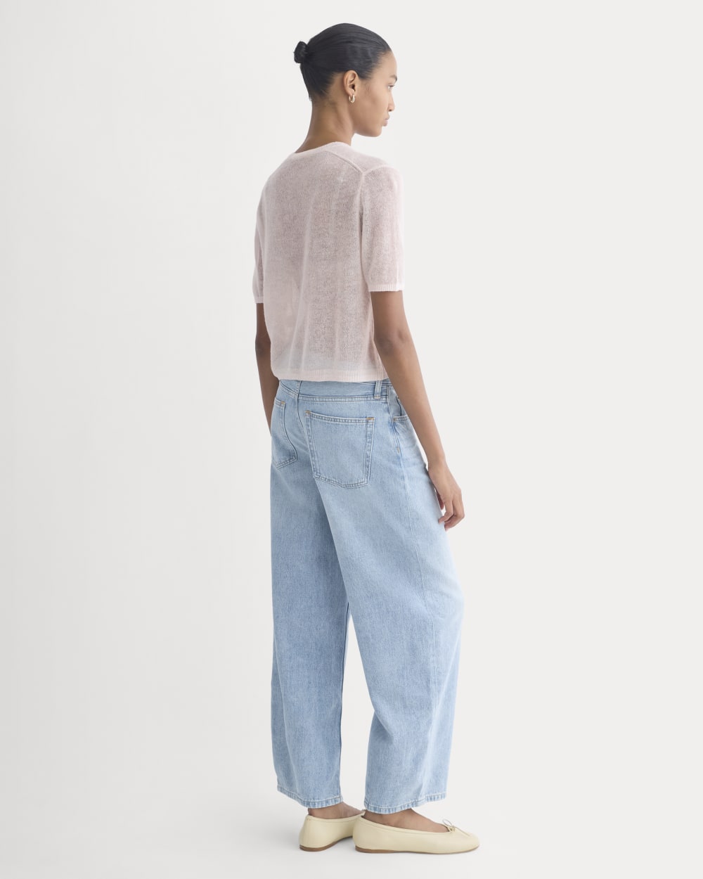 The Air Alpaca? Short-Sleeve Cardigan | Soft Pink - Image 5