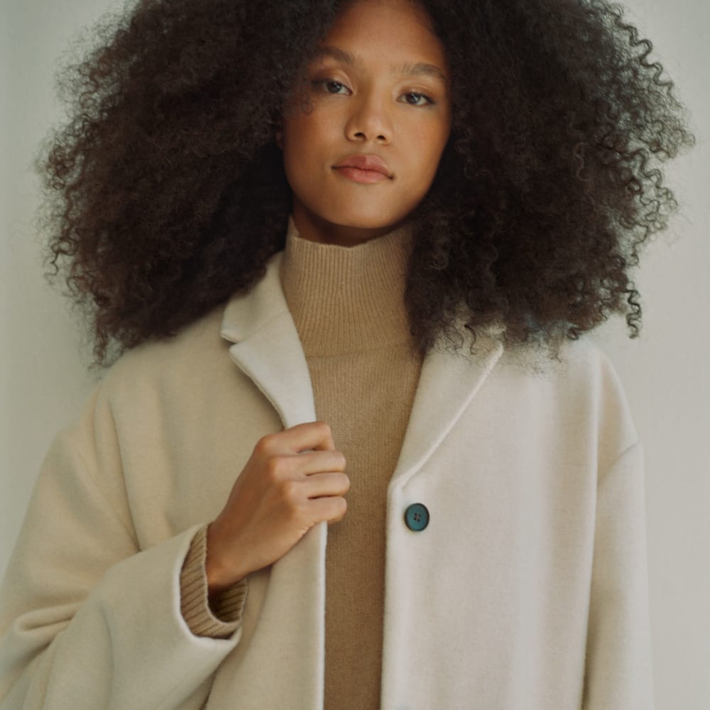 The Italian ReWool? Cocoon Coat | Cream - Image 5