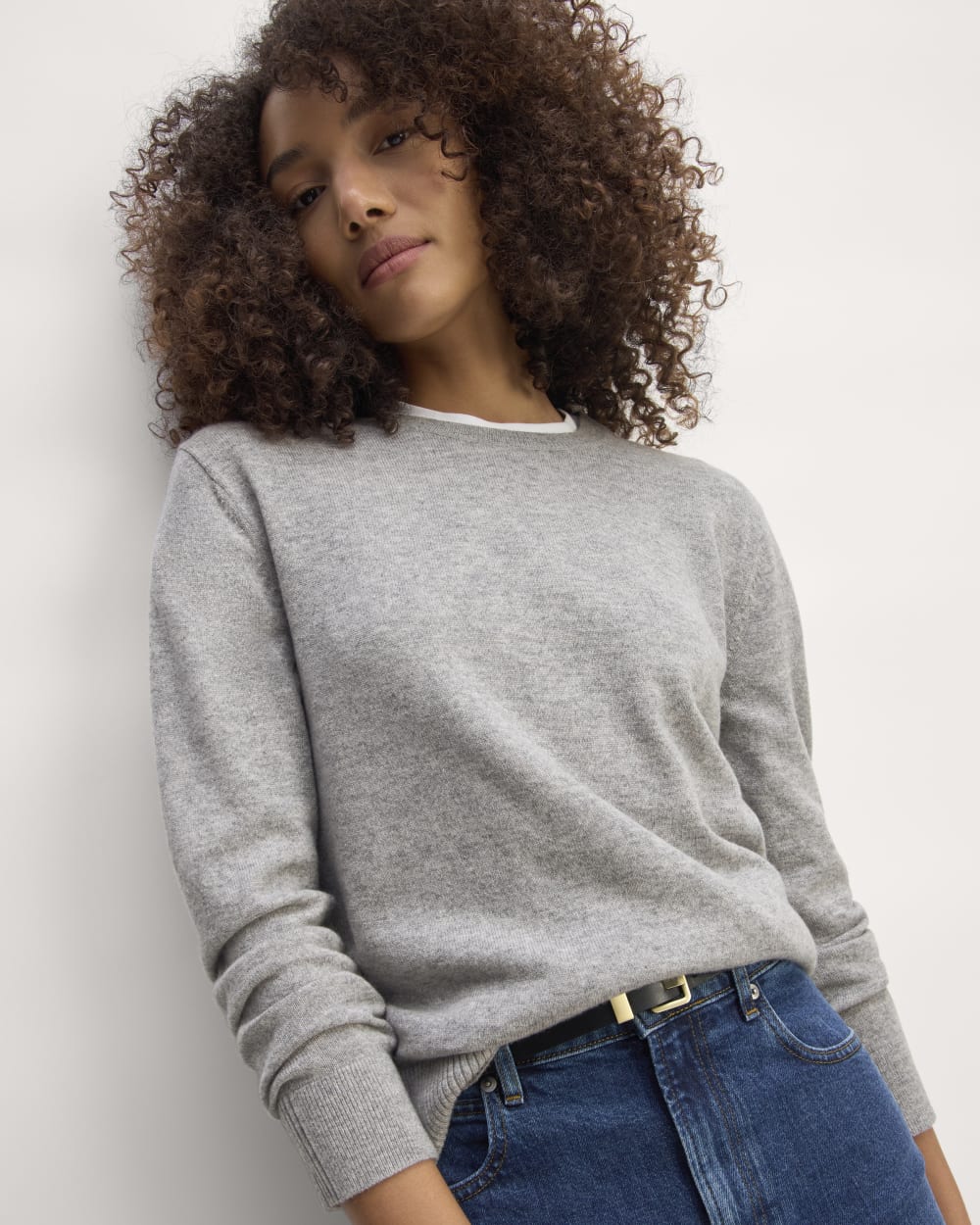 The Classic Crew in Cashmere | Light Heather Grey - Image 4