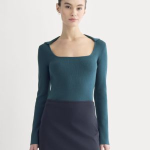Knit Scoop-Neck Top | Reflecting Pond