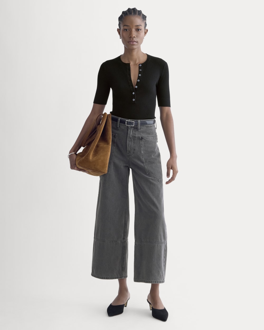 The Way-High? Gardener Cropped Jean | Washed Grey