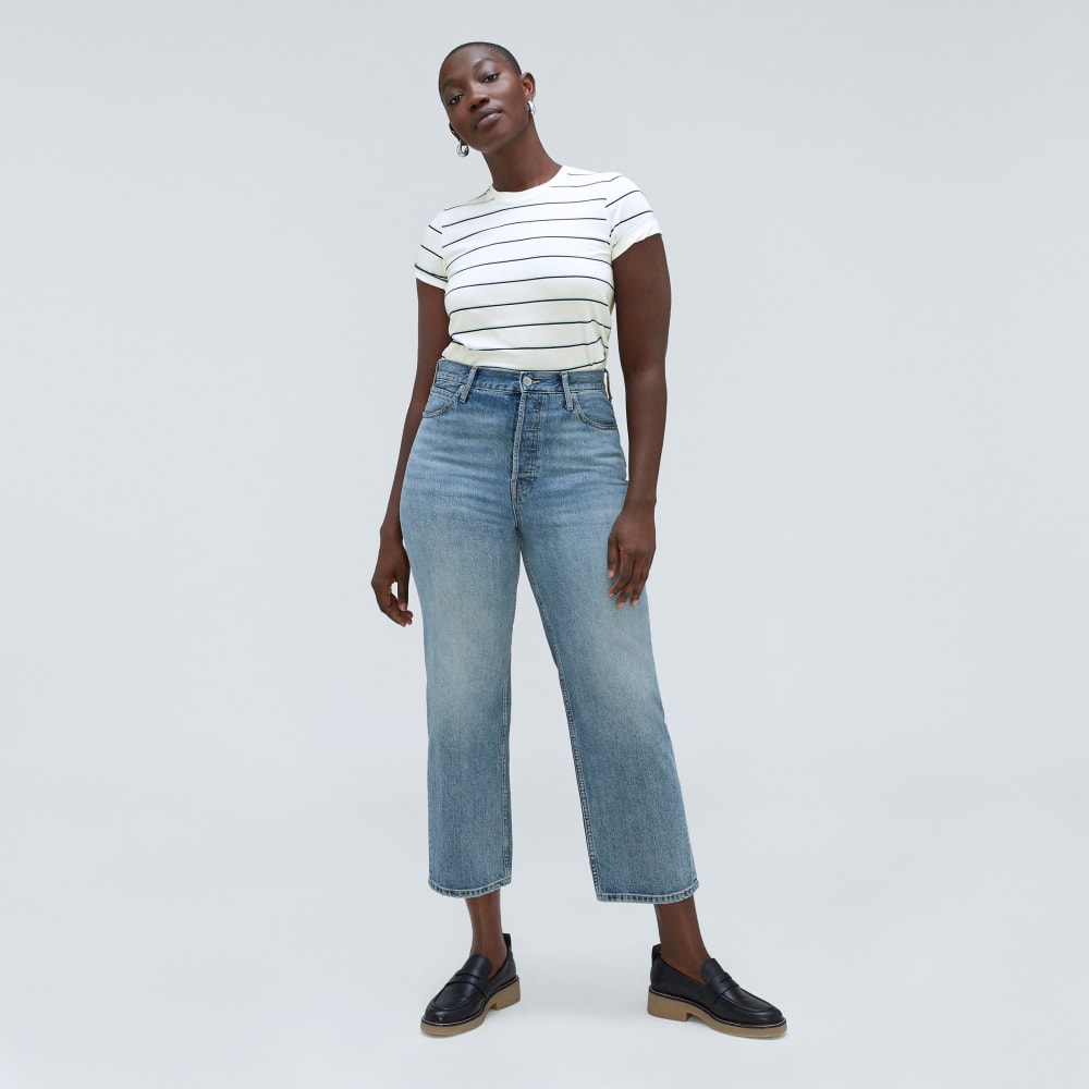 The Organic Cotton Crew Tee | Navy / White - Image 6