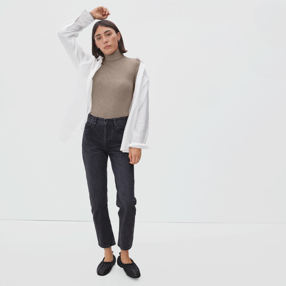 The Luxe Micro-Rib Turtleneck | Heathered Burnt Sugar - Image 6