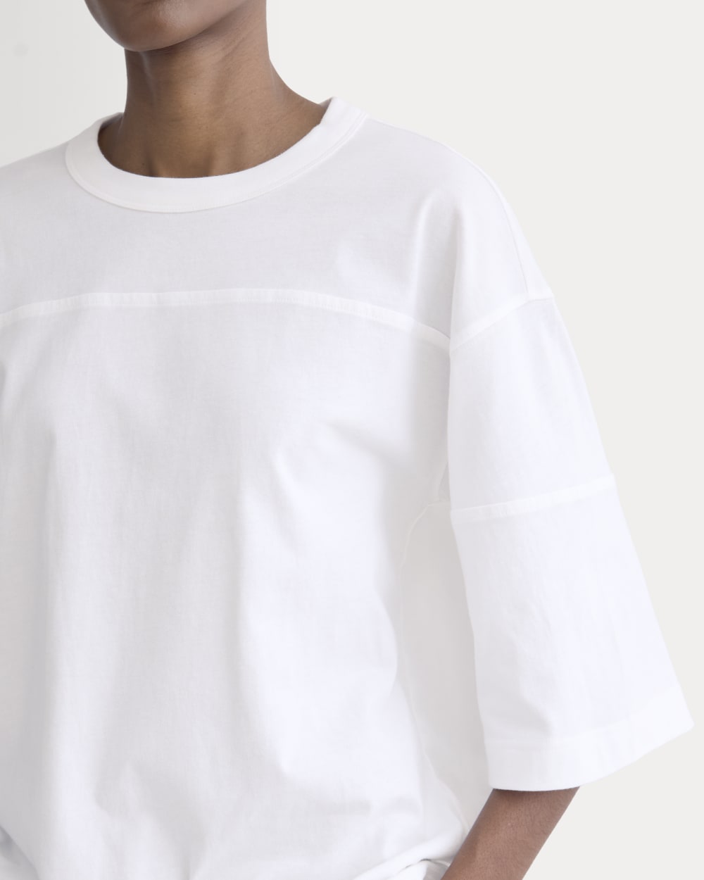 Oversized Varsity Tee in Essential Cotton | White - Image 4